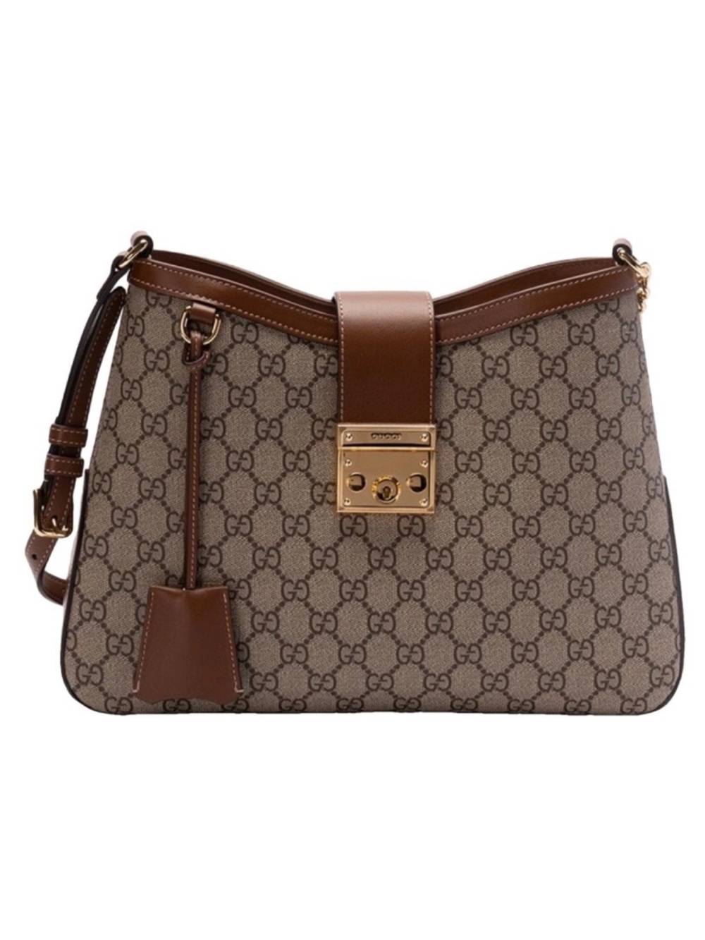 GUCCI Padlock medium GG logo supreme shoulder bag